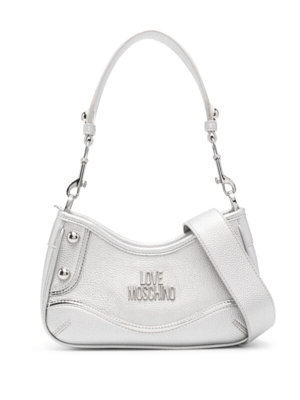 Love Moschino metallic logo-lettering shoulder bag