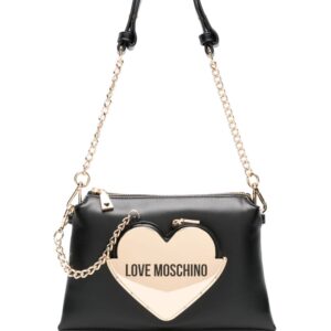 Love Moschino heart-plaque faux-leather shoulder bag