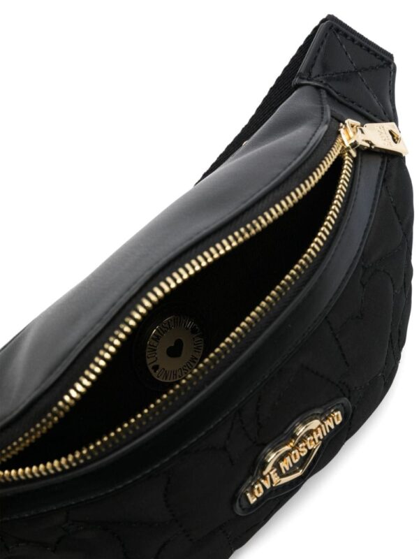 Love Moschino logo-lettering quilted belt bag - Image 5