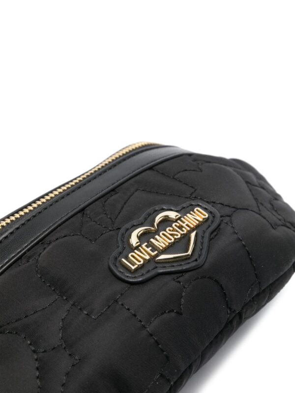 Love Moschino logo-lettering quilted belt bag - Image 4