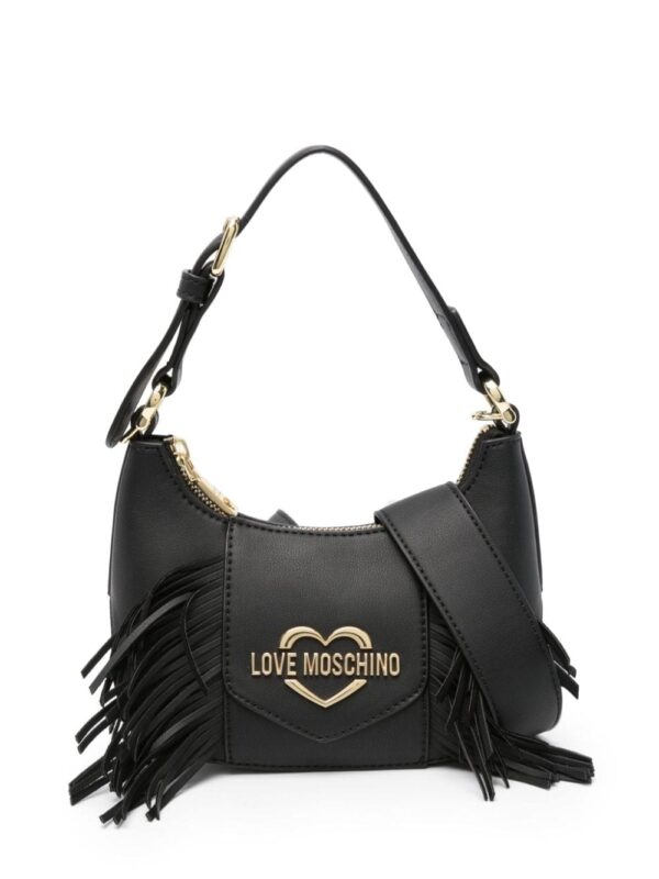 Love Moschino logo-lettering fringed tote bag