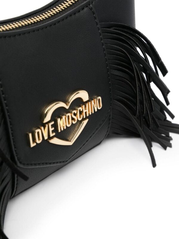 Love Moschino logo-lettering fringed tote bag - Image 4