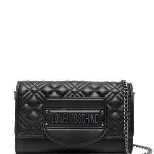 Love Moschino logo-lettering quilted shoulder bag