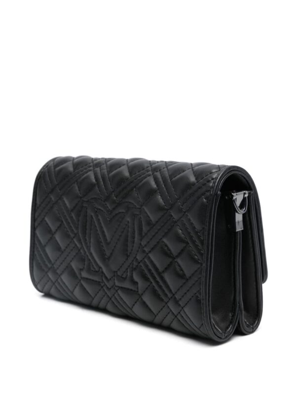 Love Moschino logo-lettering quilted shoulder bag - Image 3