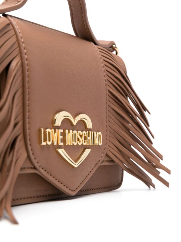 Love Moschino logo-lettering fringed tote bag - Image 4