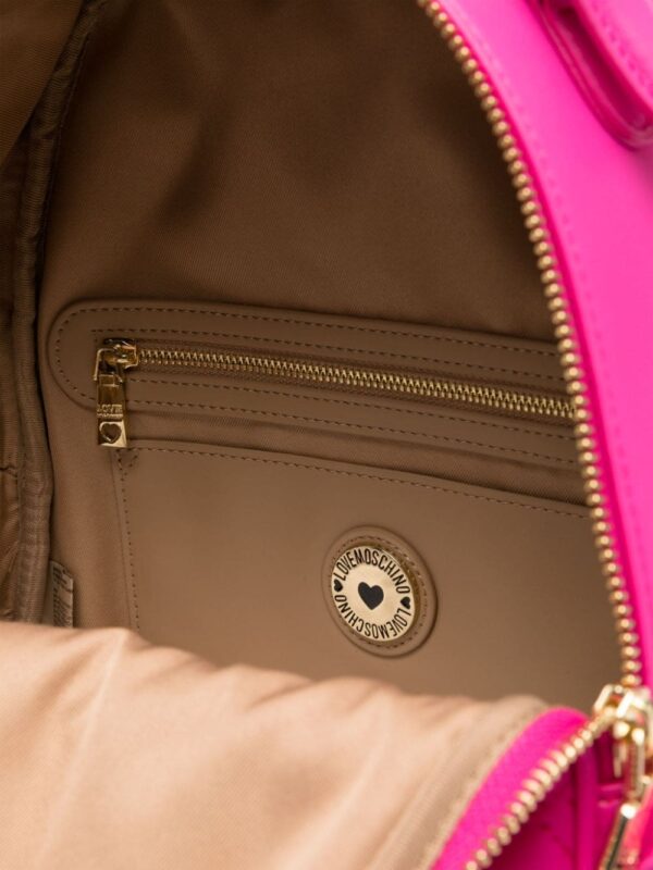 Love Moschino logo-lettering quilted backpack - Image 5