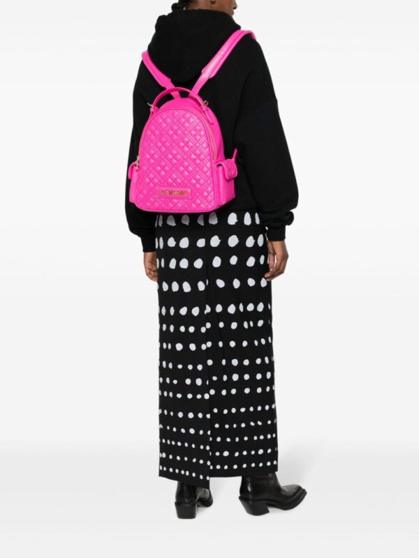 Love Moschino logo-lettering quilted backpack - Image 2