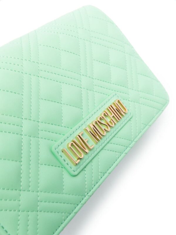 Love Moschino logo-lettering quilted crossbody bag - Image 4
