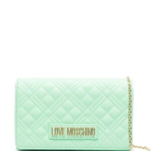 Love Moschino logo-lettering quilted crossbody bag