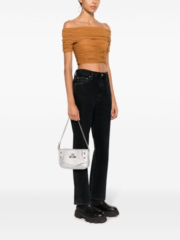 Love Moschino logo-lettering metallic shoulder bag - Image 2