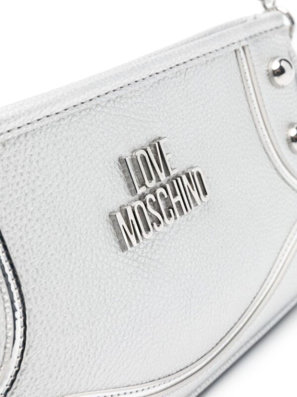 Love Moschino logo-lettering metallic shoulder bag - Image 4