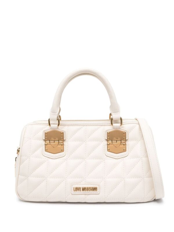 Love Moschino logo-lettering quilted tote bag