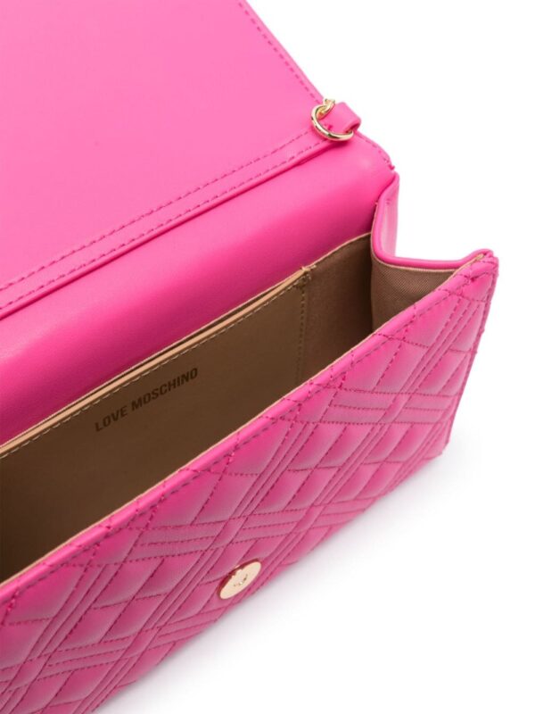 Love Moschino logo-lettering quilted crossbody bag - Image 5