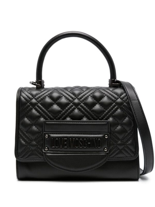 Love Moschino logo-lettering quilted tote bag