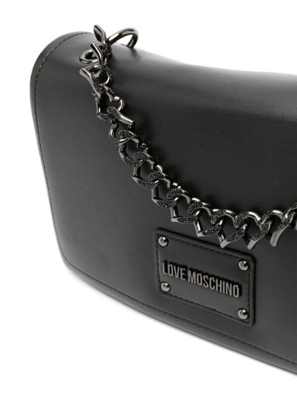 Love Moschino logo-plaque foldover-top crossbody bag - Image 4