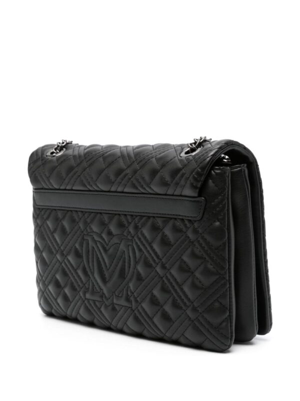 Love Moschino logo-lettering quilted shoulder bag - Image 3