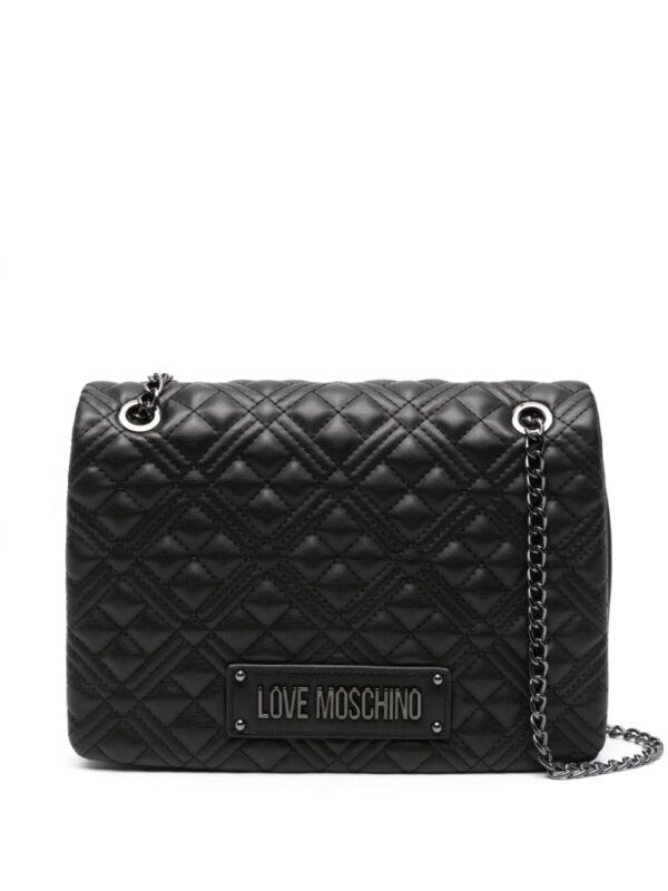 Love Moschino logo-lettering quilted shoulder bag