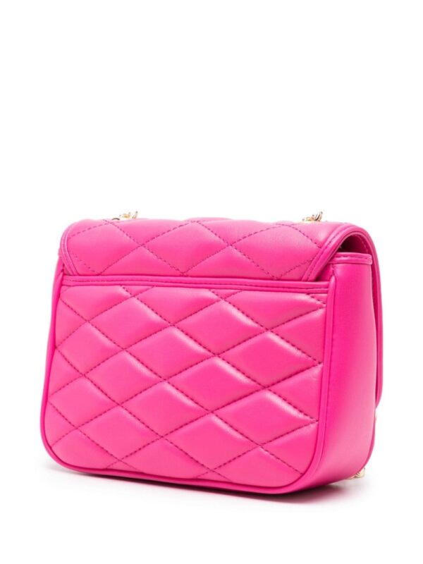 Love Moschino logo-plaque quilted crossbody bag - Image 3