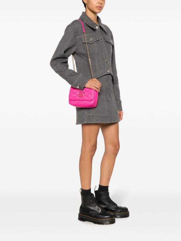 Love Moschino logo-plaque quilted crossbody bag - Image 2