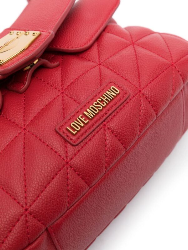 Love Moschino logo-lettering quilted tote bag - Image 4