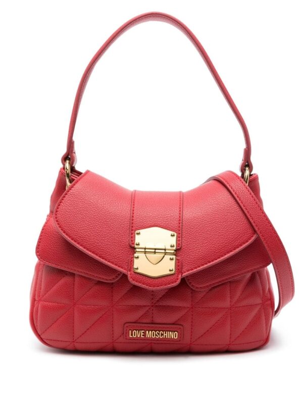 Love Moschino logo-lettering quilted tote bag