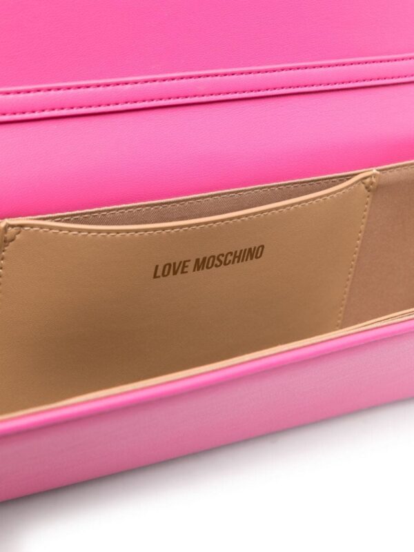 Love Moschino logo-plaque clutch bag - Image 5