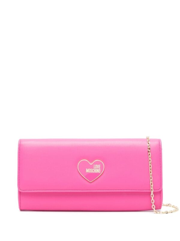 Love Moschino logo-plaque clutch bag
