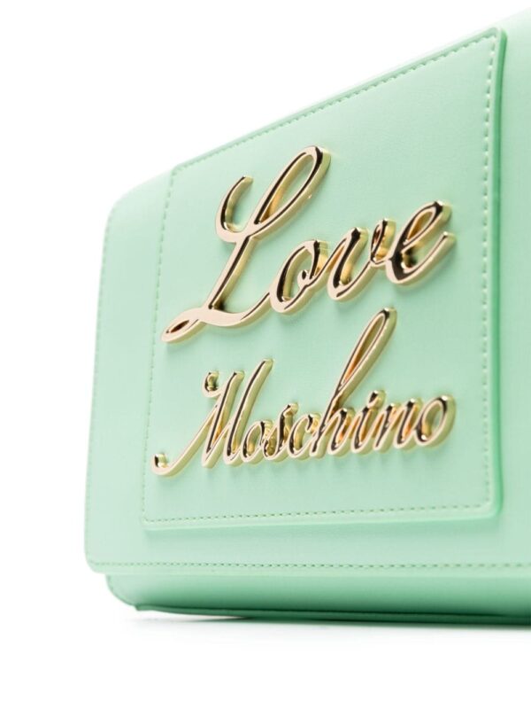 Love Moschino logo-lettering faux-leather crossbody bag - Image 4