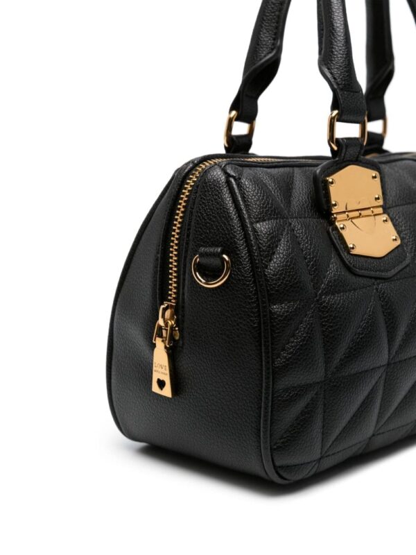 Love Moschino logo-lettering quilted tote bag - Image 4