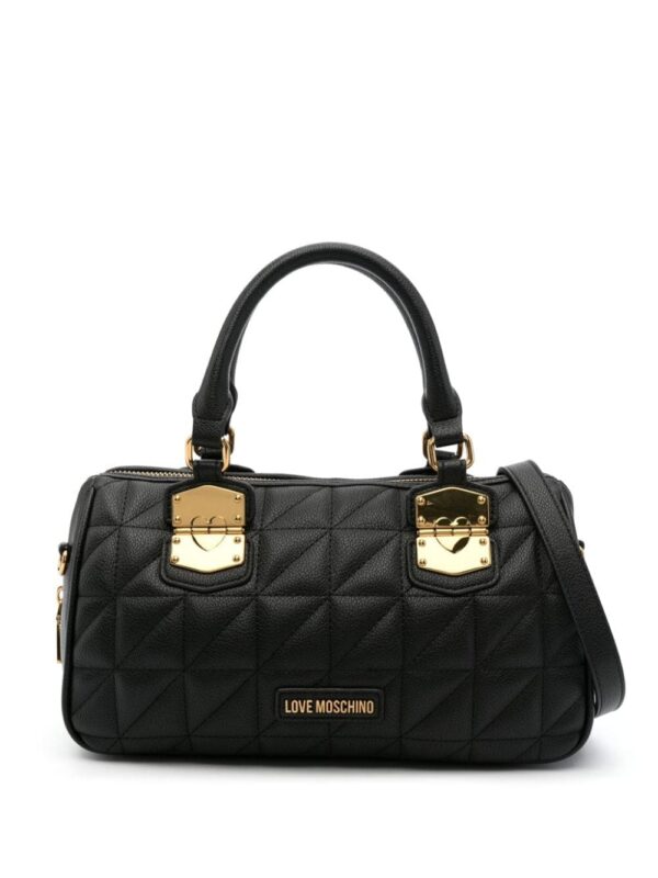 Love Moschino logo-lettering quilted tote bag