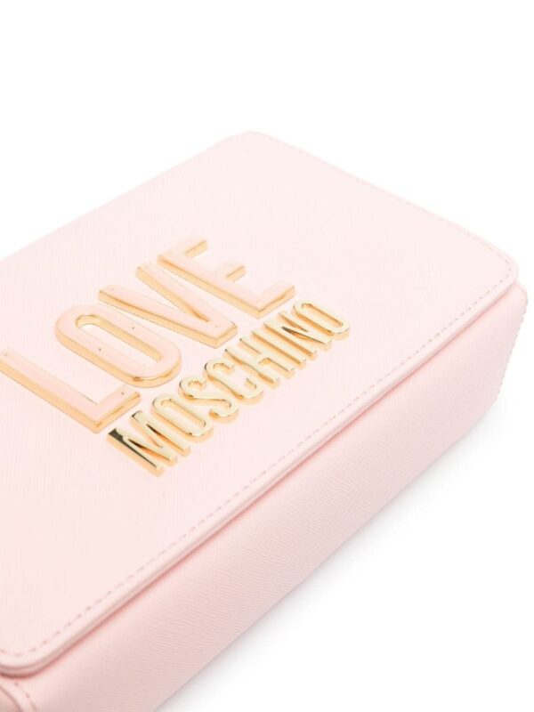 Love Moschino enamelled logo-lettering crossbody bag - Image 4