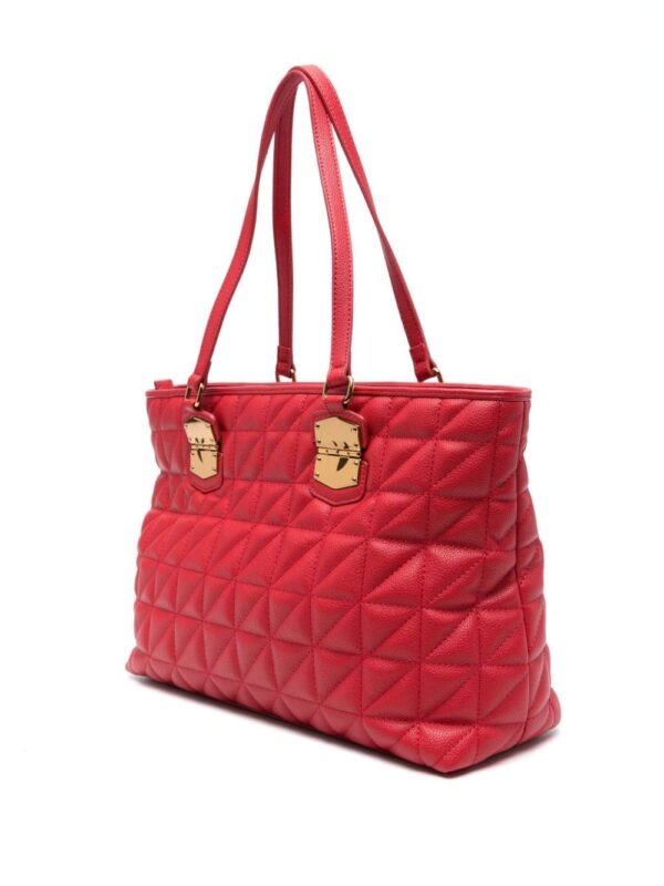 Love Moschino logo-lettering quilted tote bag - Image 3