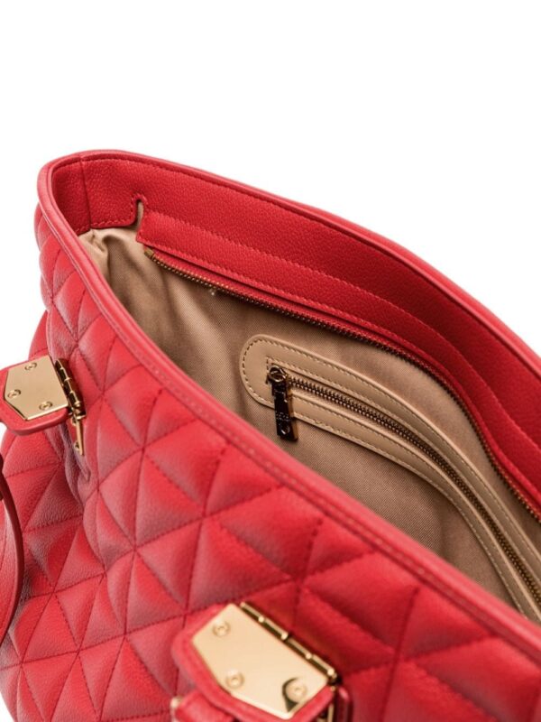 Love Moschino logo-lettering quilted tote bag - Image 5