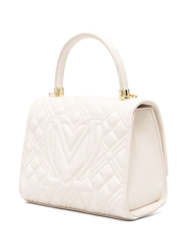 Love Moschino logo-lettering quilted tote bag - Image 3