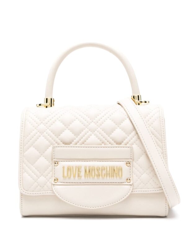 Love Moschino logo-lettering quilted tote bag