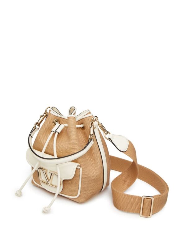 Valentino Garavani Locò raffia bucket bag - Image 5