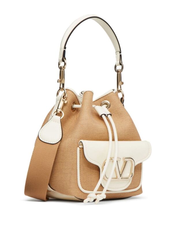 Valentino Garavani Locò raffia bucket bag - Image 3