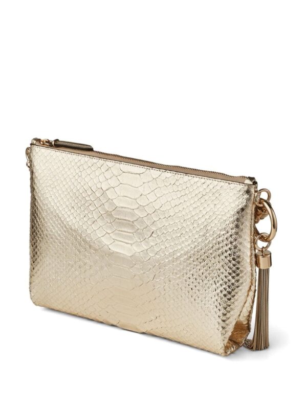 Jimmy Choo Callie snakeskin-effect clutch bag - Image 5