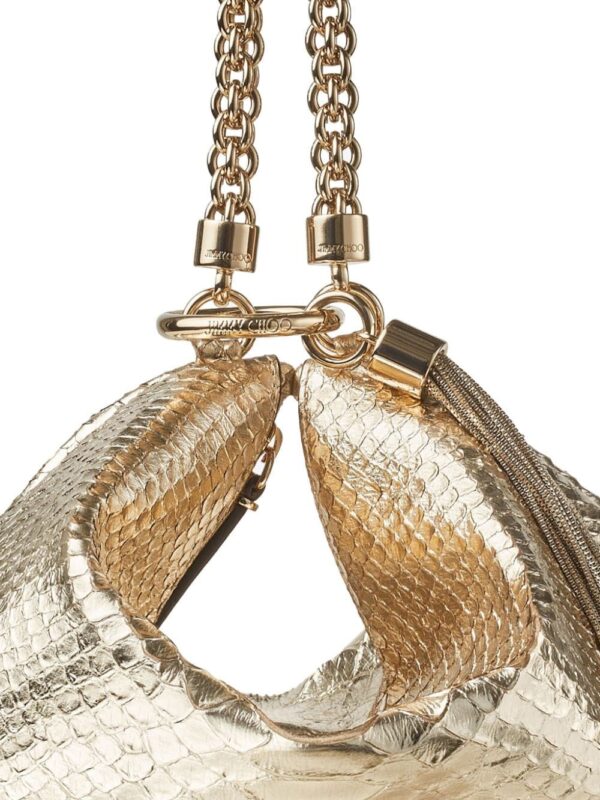 Jimmy Choo Callie snakeskin-effect clutch bag - Image 4