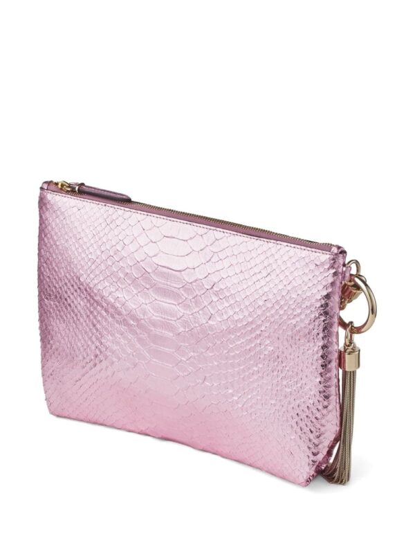 Jimmy Choo Callie snakeskin-effect clutch bag - Image 5