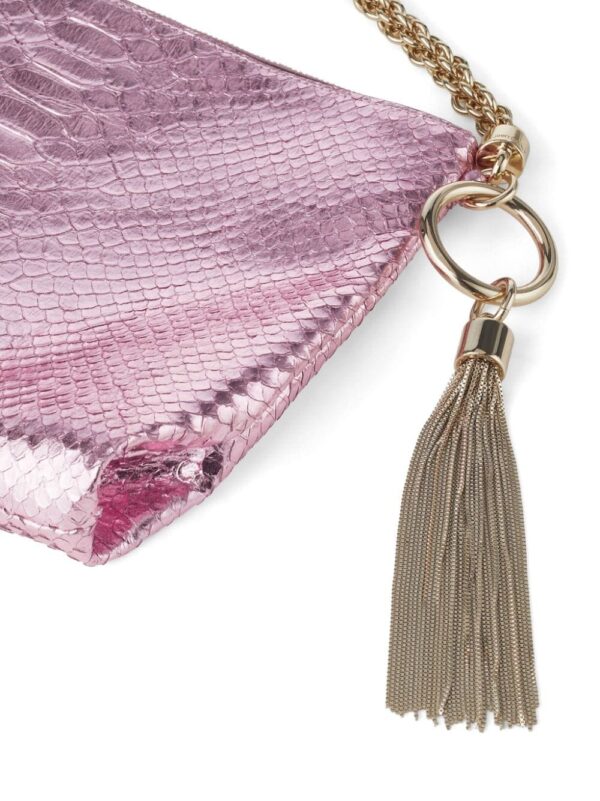 Jimmy Choo Callie snakeskin-effect clutch bag - Image 3
