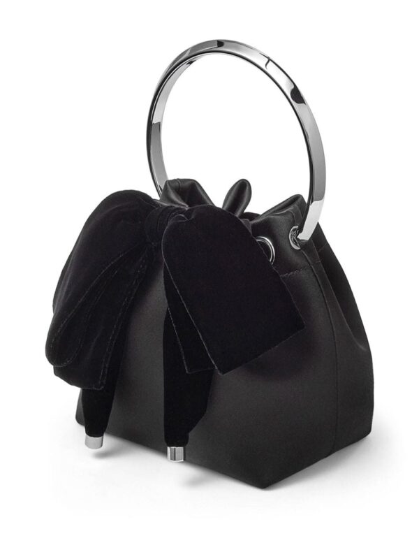 Jimmy Choo Bon Bon bow-detail satin bag - Image 4
