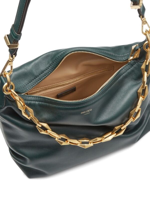 Jimmy Choo small Diamond Soft leather shoulder bag - Image 5