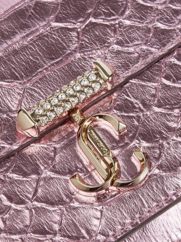 Jimmy Choo Avenue snakeskin-effect wallet-on-chain - Image 3