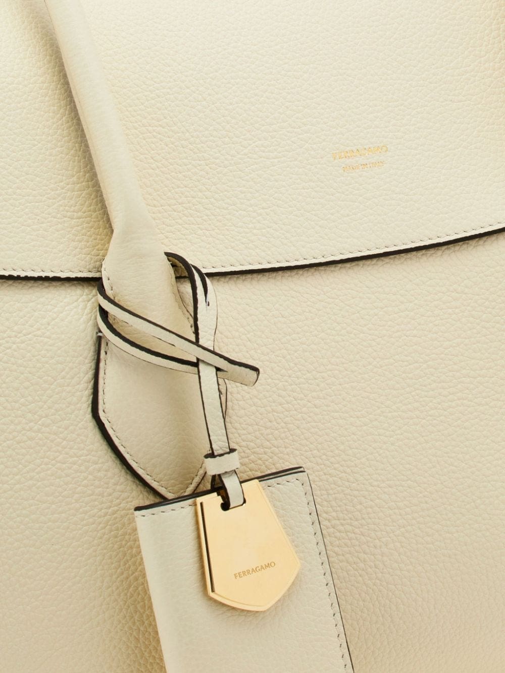 Ferragamo logo-plaque leather tote bag - Image 4