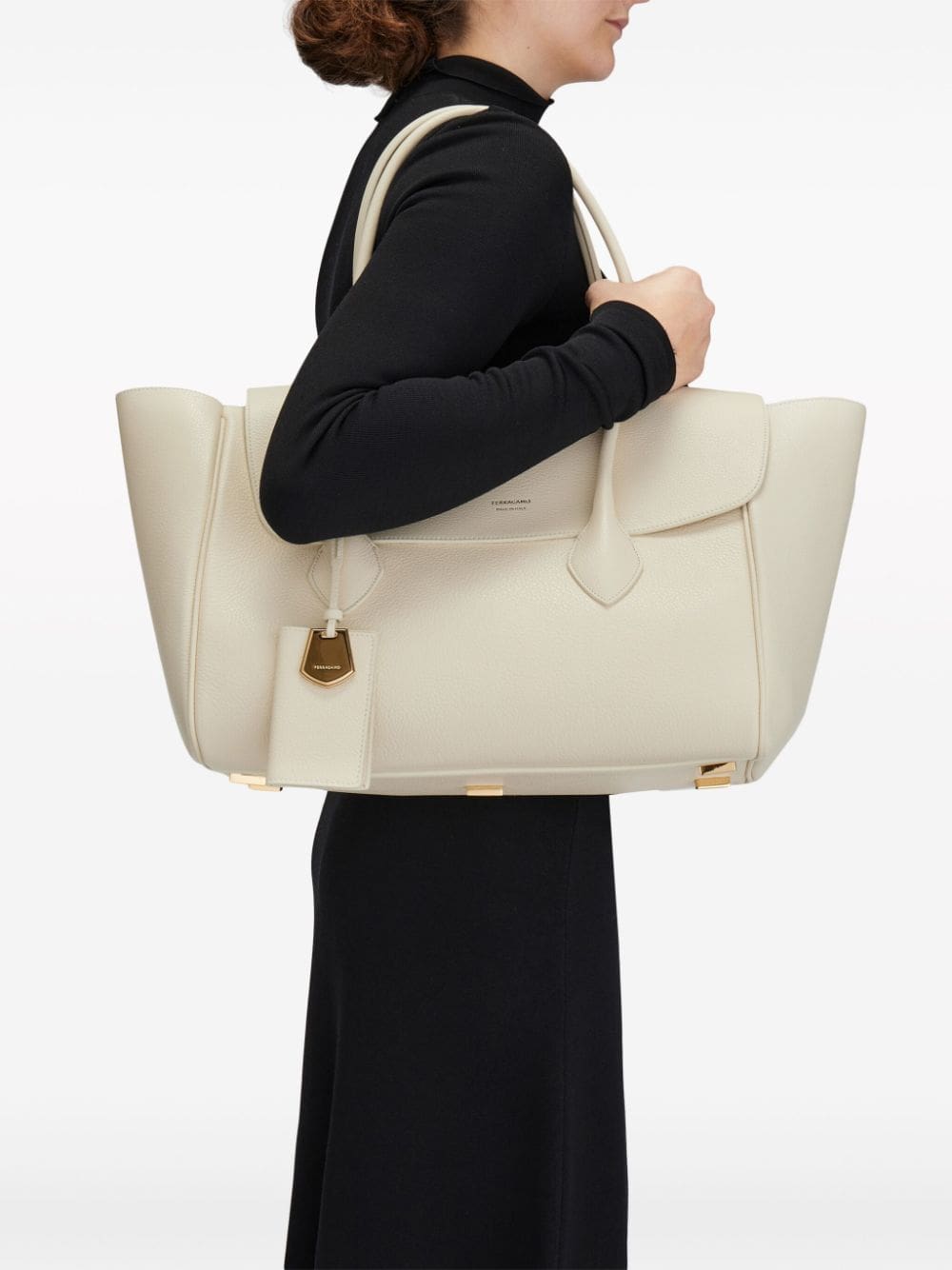 Ferragamo logo-plaque leather tote bag - Image 2