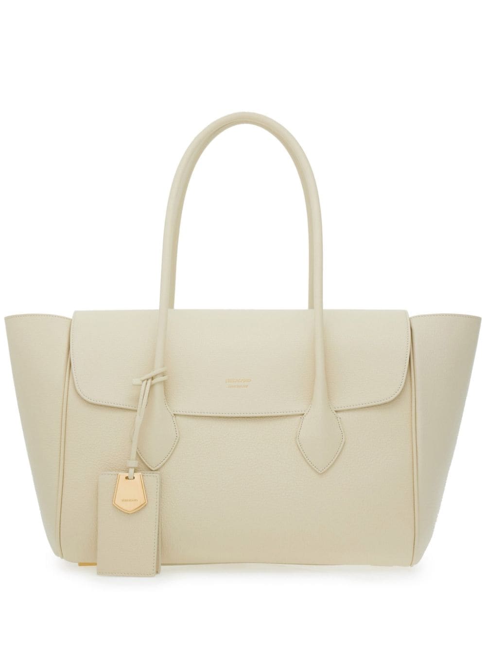 Ferragamo logo-plaque leather tote bag