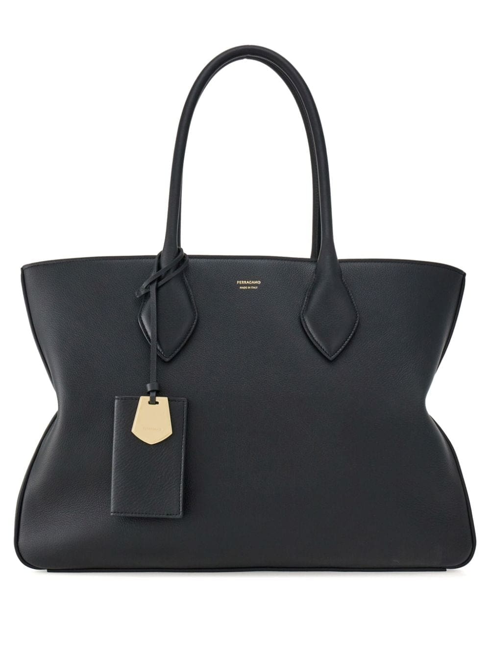 Ferragamo large logo-stamp leather tote bag