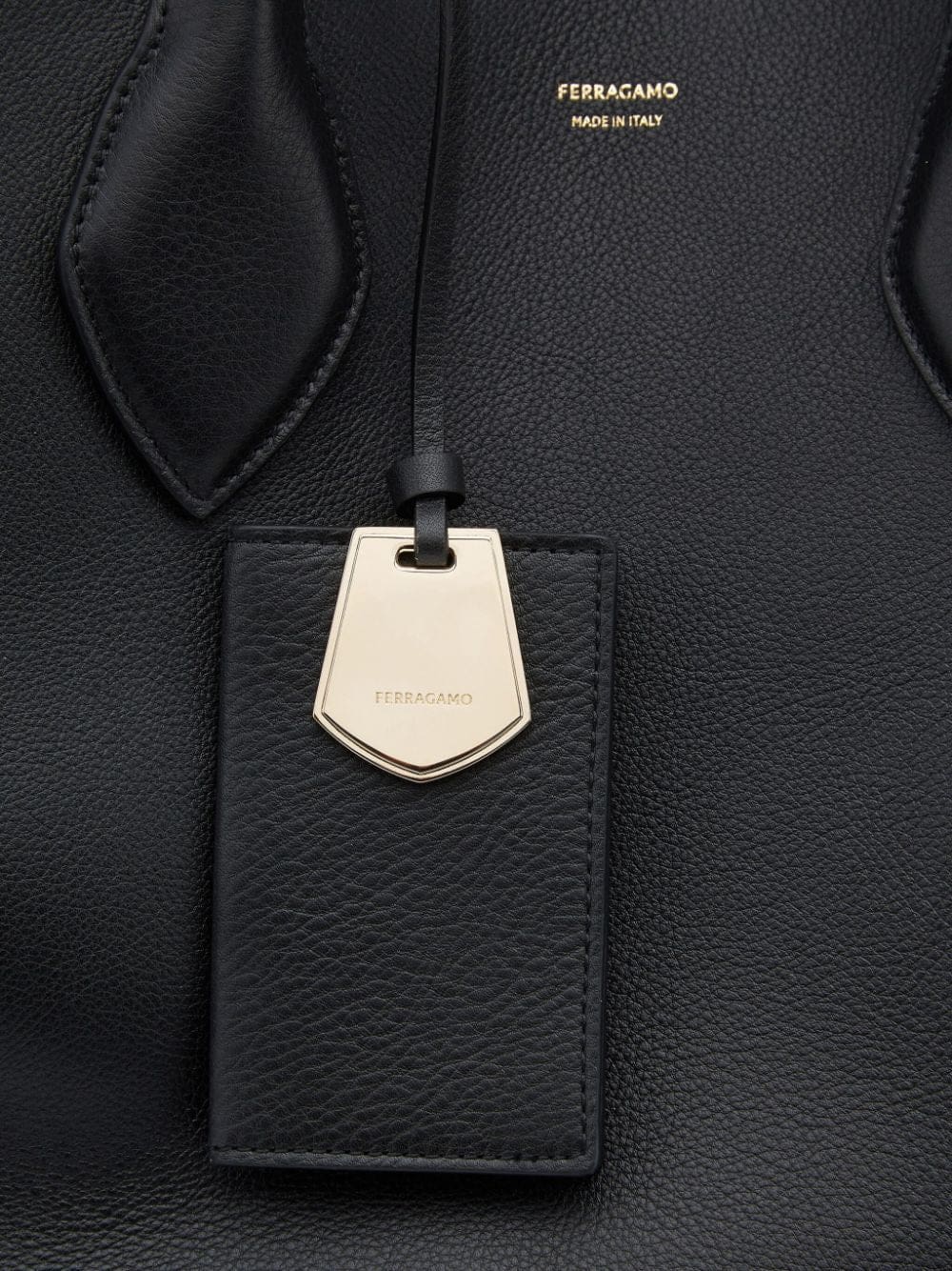 Ferragamo large logo-stamp leather tote bag - Image 5