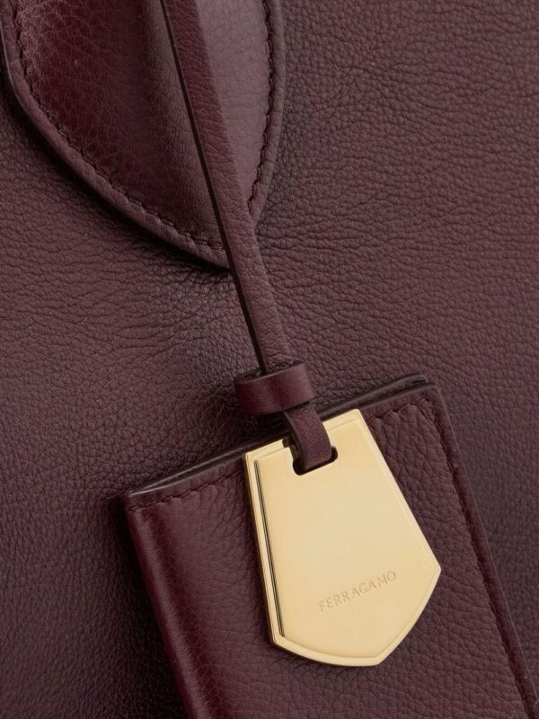 Ferragamo large logo-stamp leather tote bag - Image 5
